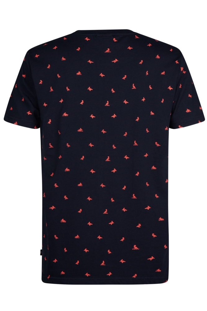 T SHIRT MET PRINT M 1050 TSR118 5178 Navy Blue